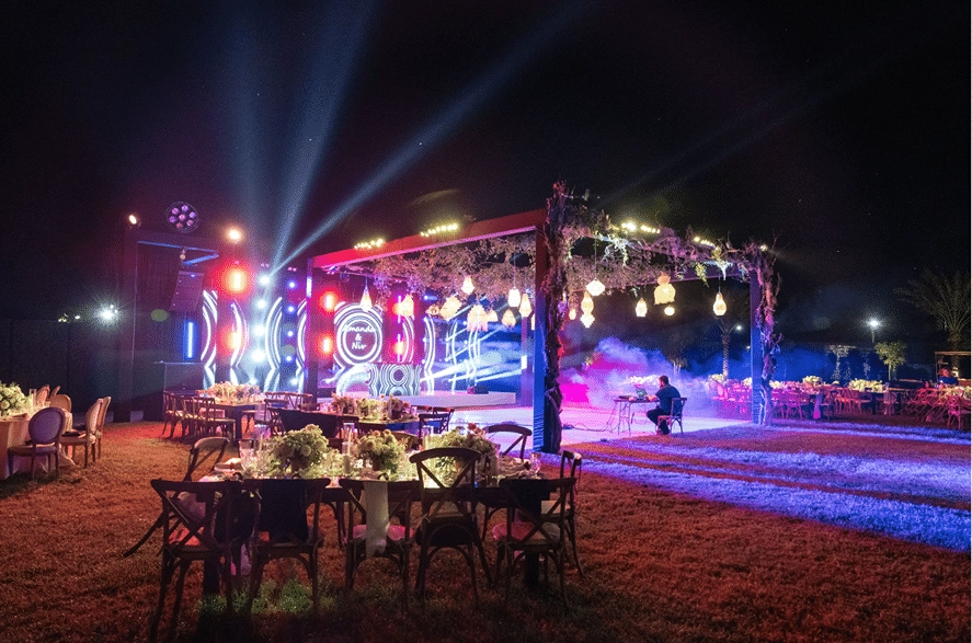 Sports viewing event on large screen